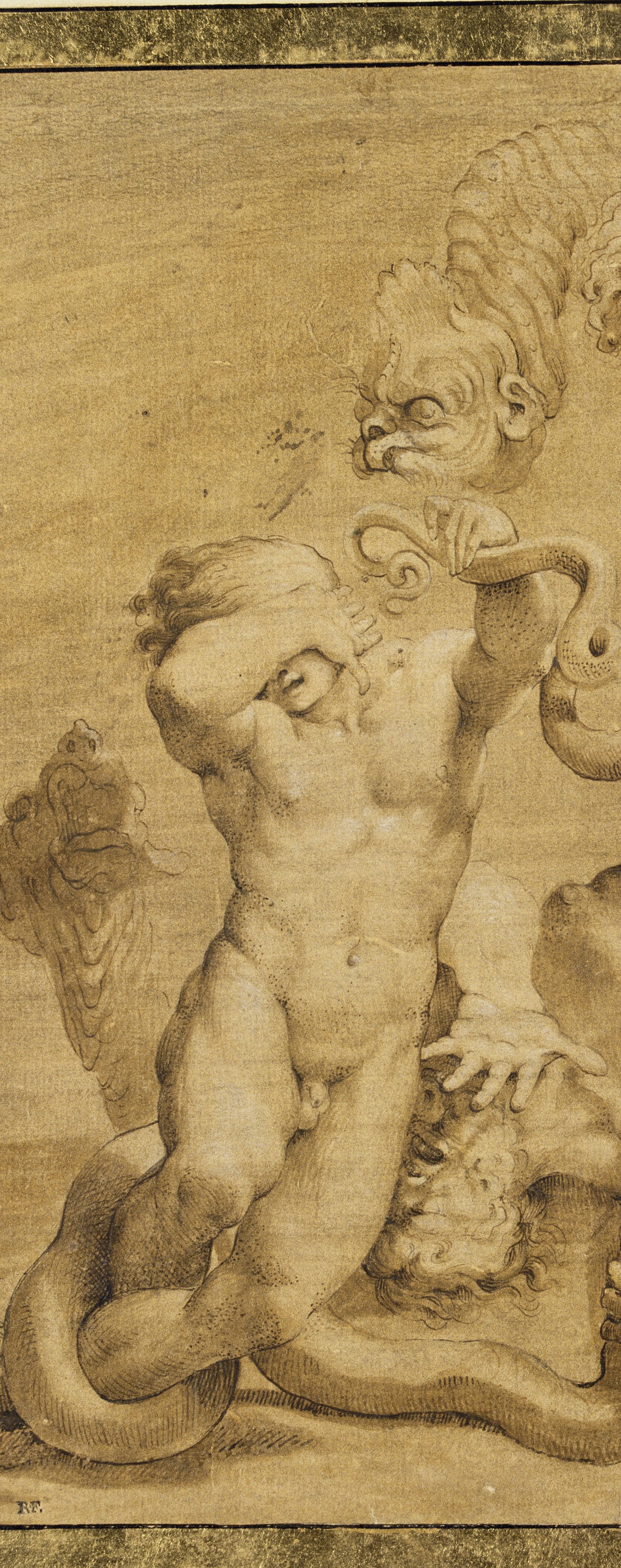 Carrache Annibale (1560-1609) (d'après). Laocoon et ses deux enfants saisis par les serpents (détail). Louvre
